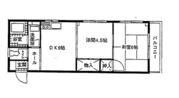 谷戸ハイツの物件間取画像